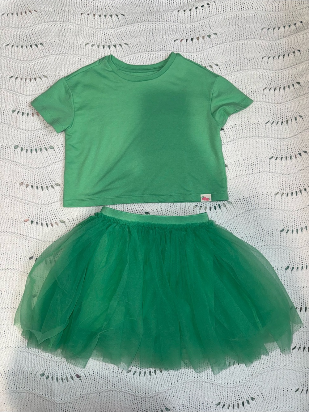 Kids Green Tutu Set